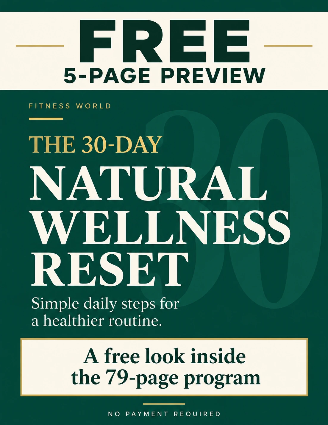 Cover of The 30-Day Natural Wellness Reset Free Preview
